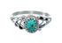 Navajo Genuine Sterling Silver Turquoise Ring Size 7-3/4 JX130777